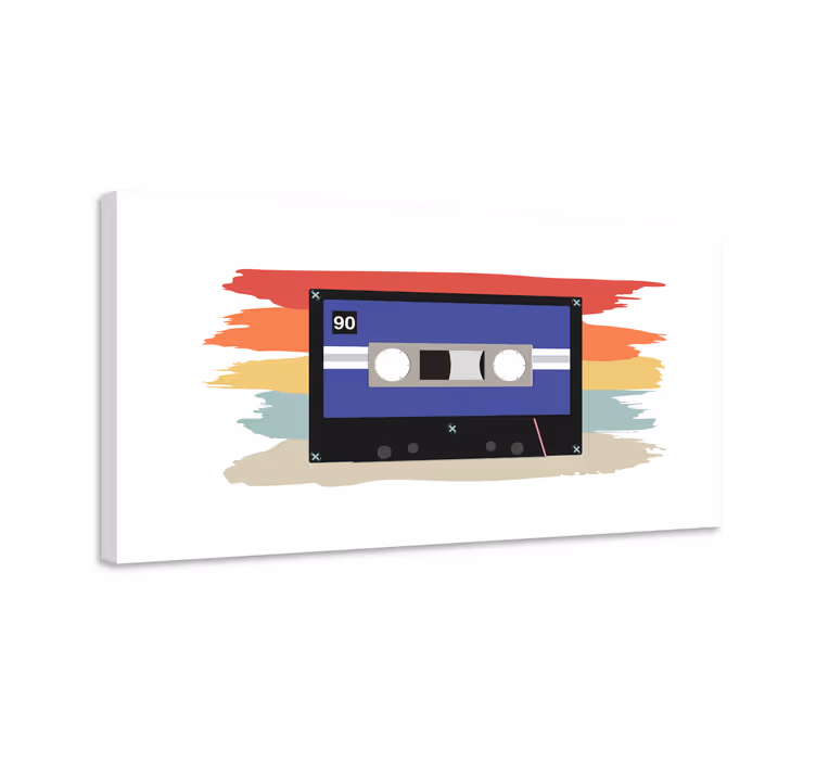 Retro kazetta vászon zene - TenStickers