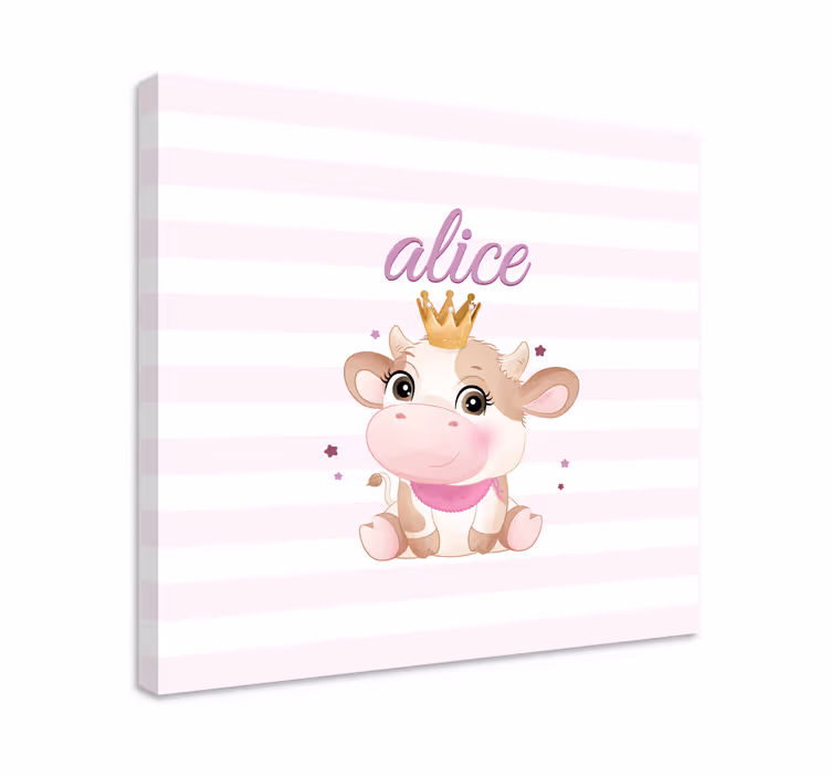 Cuki tehén hercegnő vászon Állatok - TenStickers