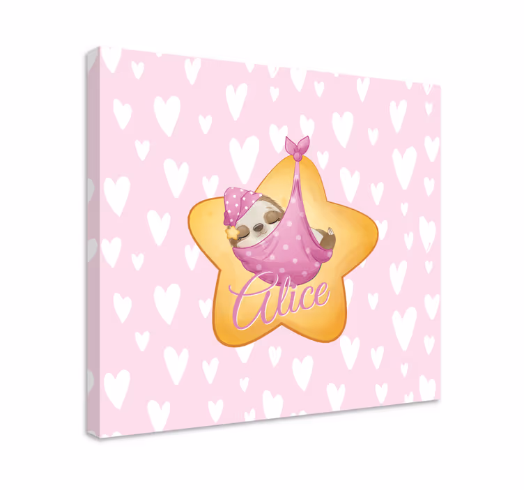 Alvó lajhár csillag vászon Óvoda - TenStickers