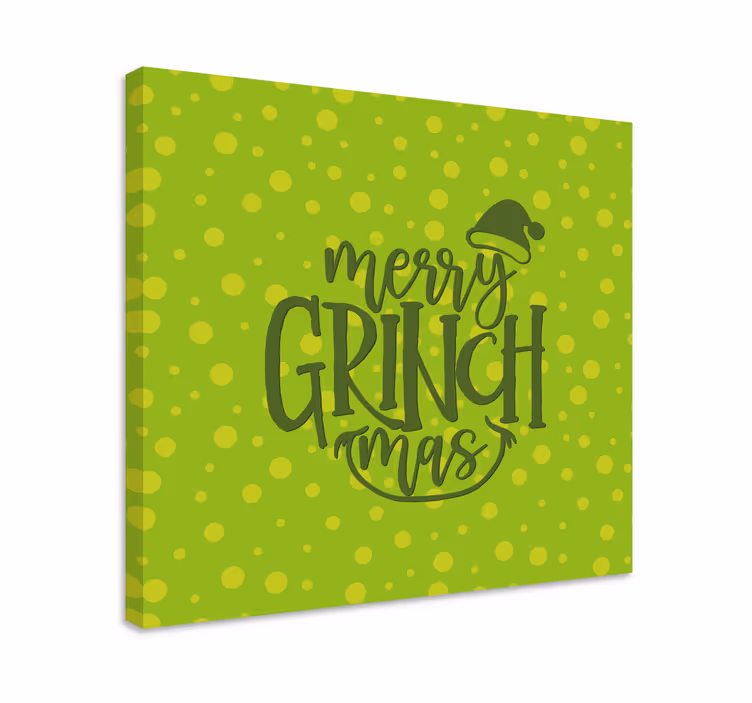 Merry grinchmas eredeti karácsonyi vászonnyomat - TenStickers