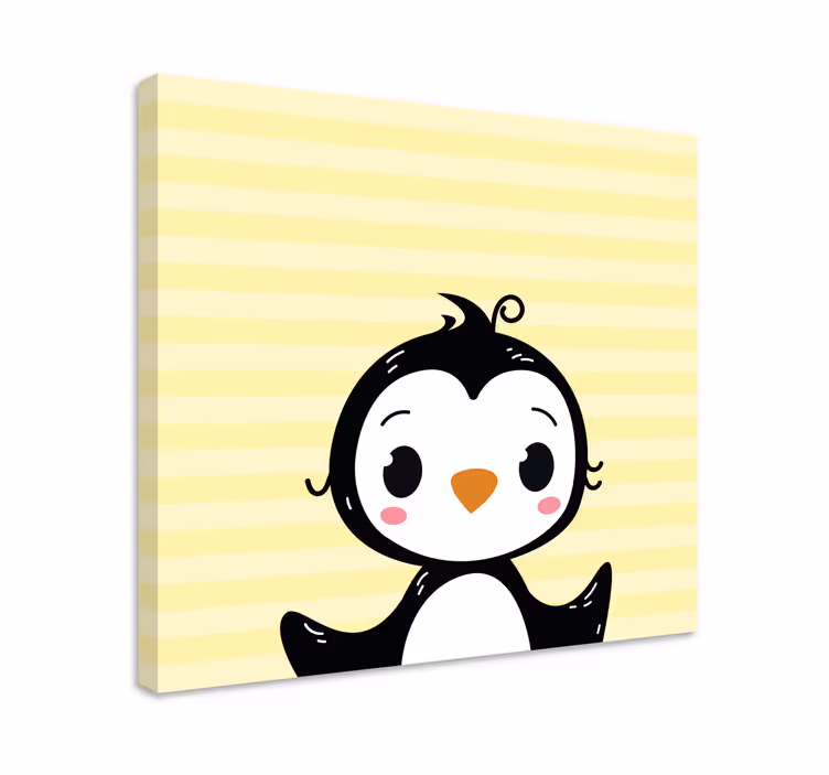 Aranyos pingvin figura vászon állatok - TenStickers