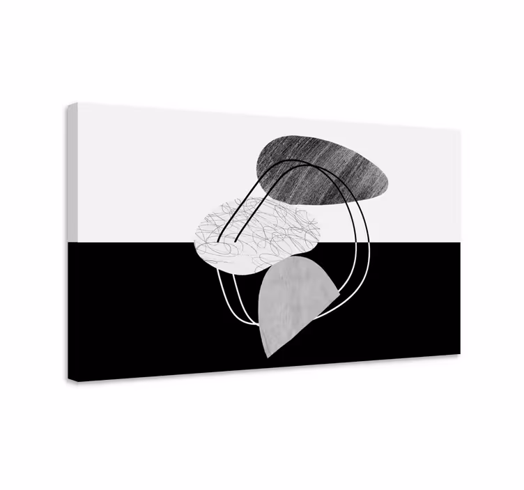 Geometrikus formák fúziója vászon absztrakt - TenStickers