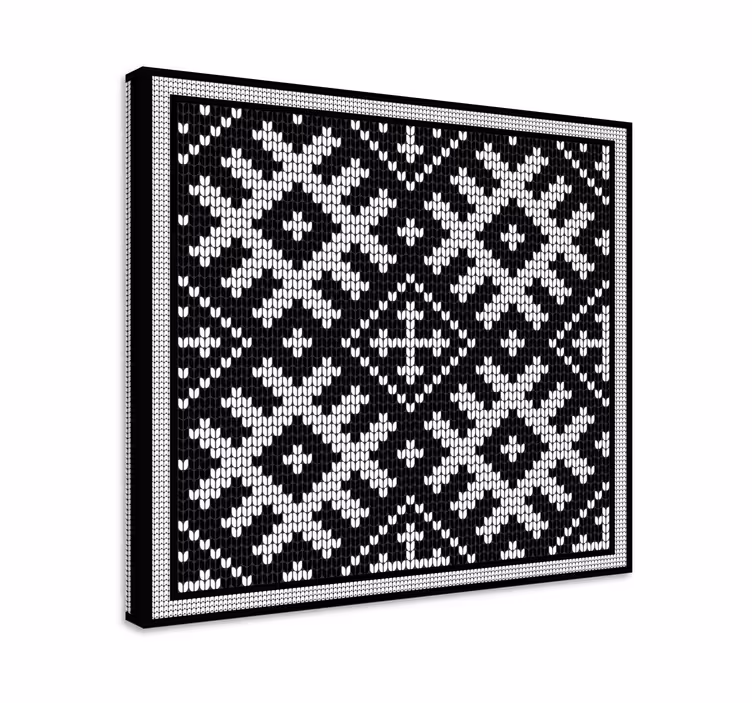 Viking láncolt négyzetek minta geometriai vászon - TenStickers