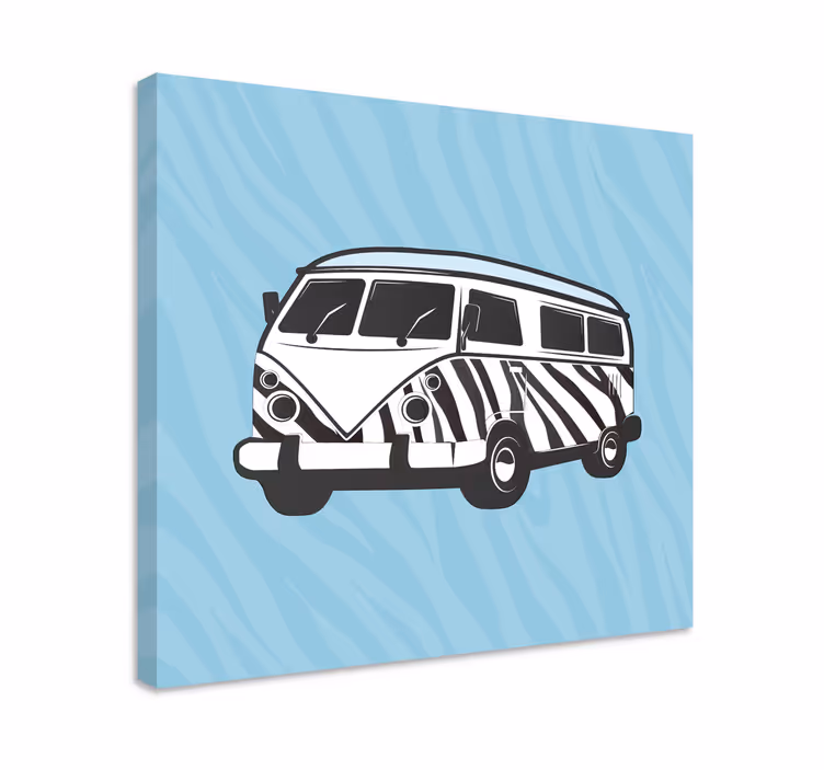 Retro karaván vászon egyéb virágok és növények - TenStickers