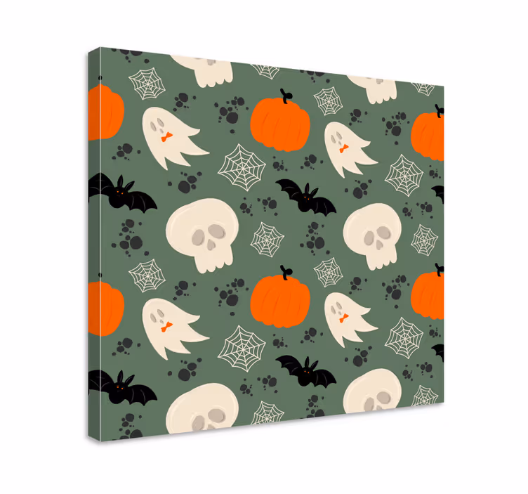 Vászon dinoszaurusz halloween témájú elemekkel - TenStickers