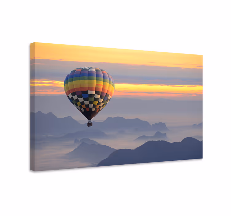 Hőlégballon esztétikus színek vászon - TenStickers