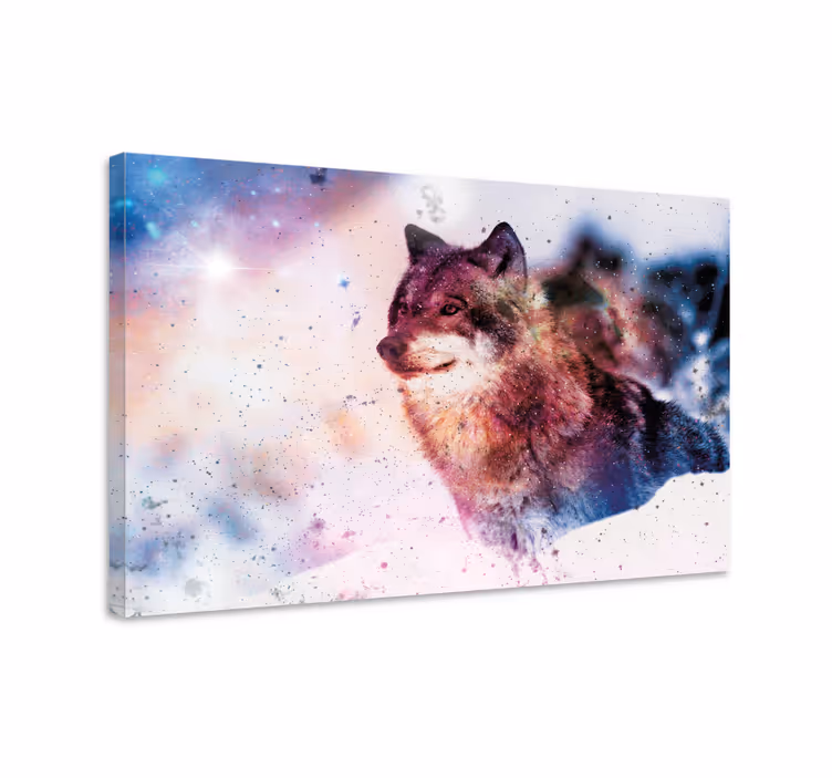 Csillagkötésű farkas modern vászon - TenStickers