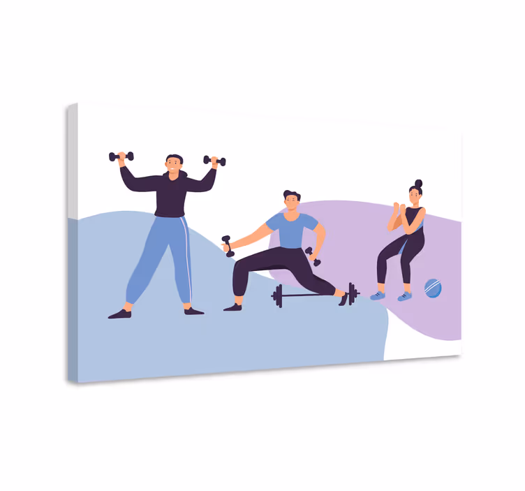 Fitneszrajongók edzése vászon sport - TenStickers