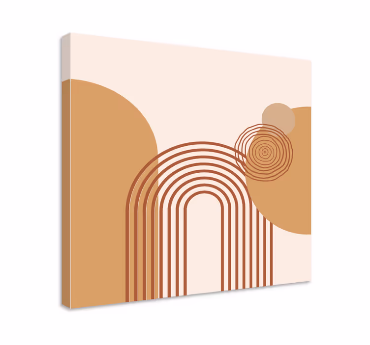 Vászon geometriai - Ívelt vonalak elrendezése - TenStickers