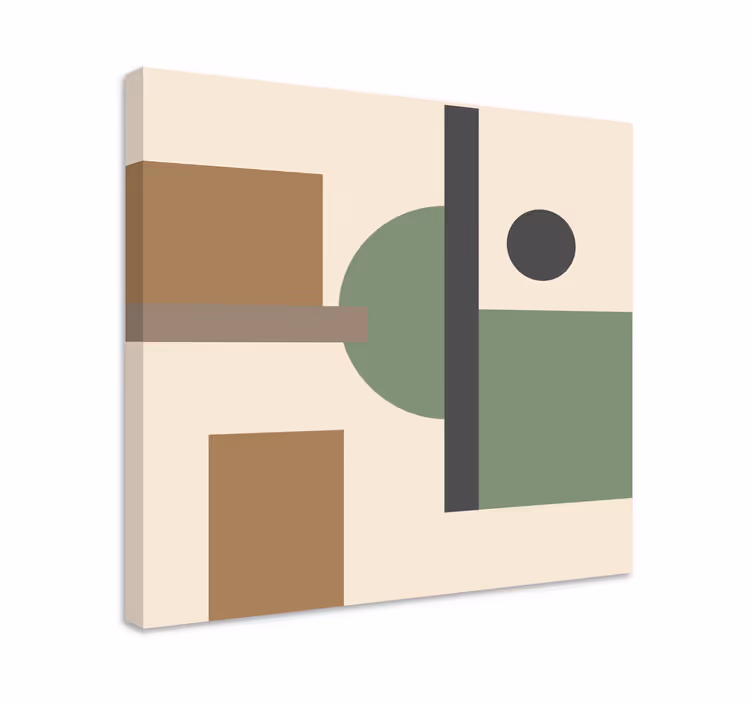 Természetes színek geometriai művészet modern vászon - TenStickers