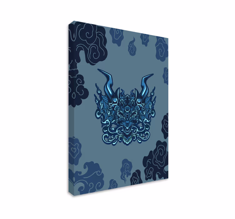 Sárkányihletésű vászon mandala - TenStickers