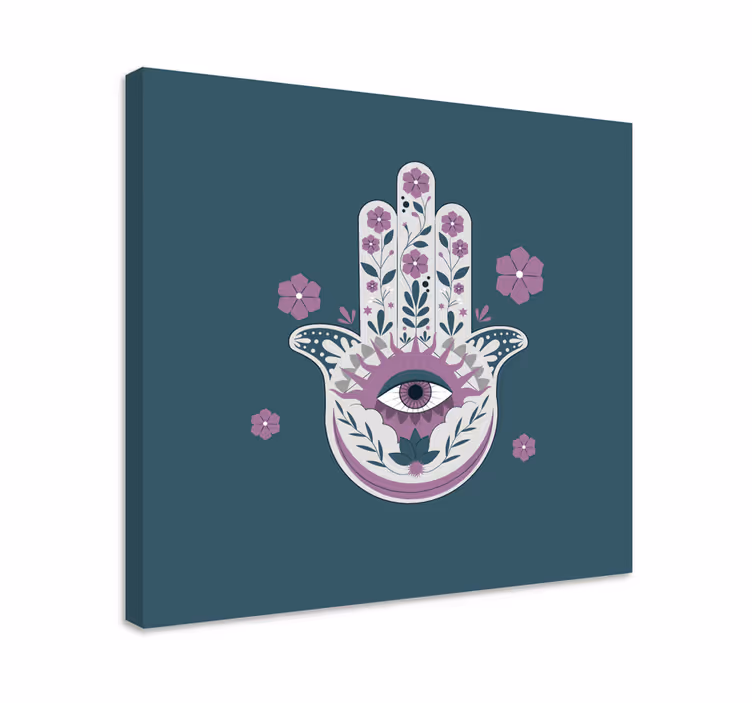 Vászon buddha - kéz szemmel - TenStickers