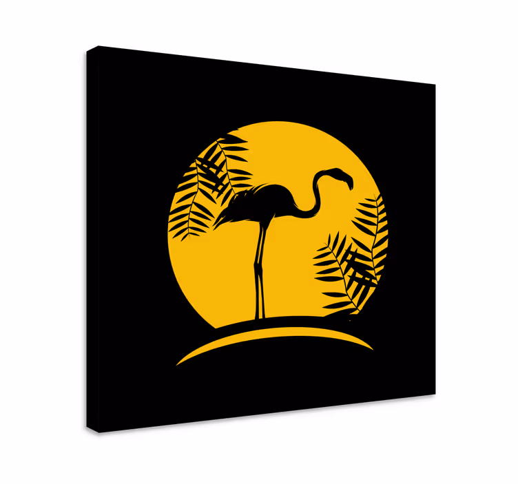 Elegáns flamingó siluett - táblázatok madár - TenStickers