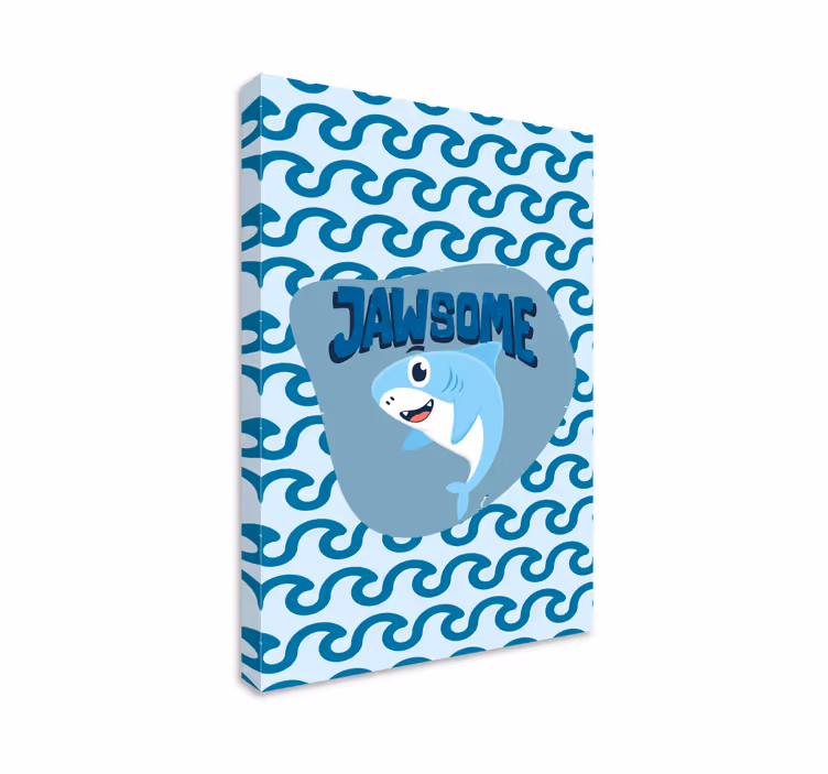 Kék bébi cápa névvel táblázatok hal - TenStickers