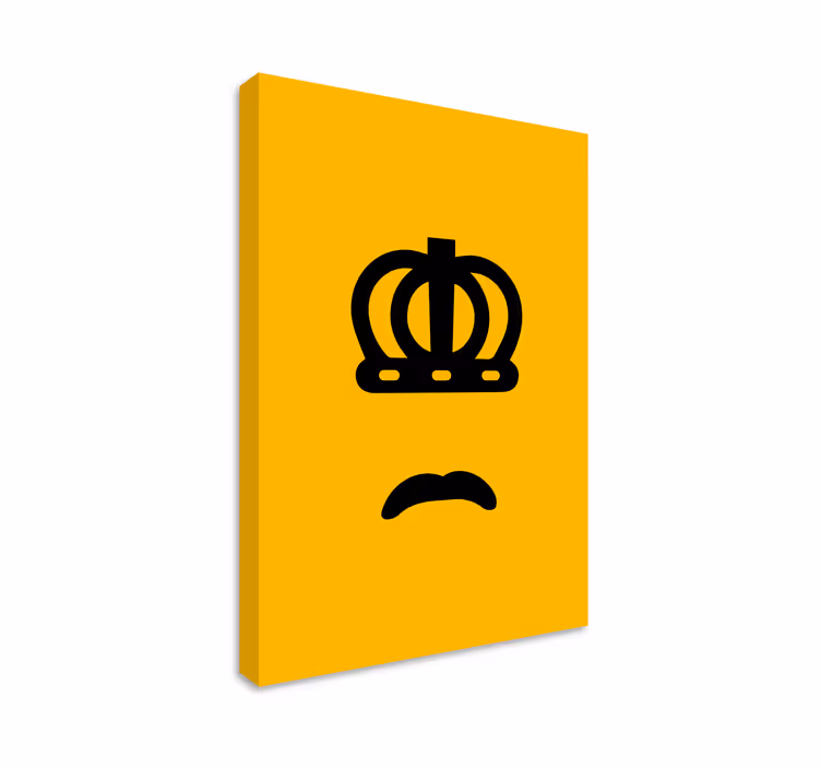 Freddie bajusz és korona zene vászon - TenStickers