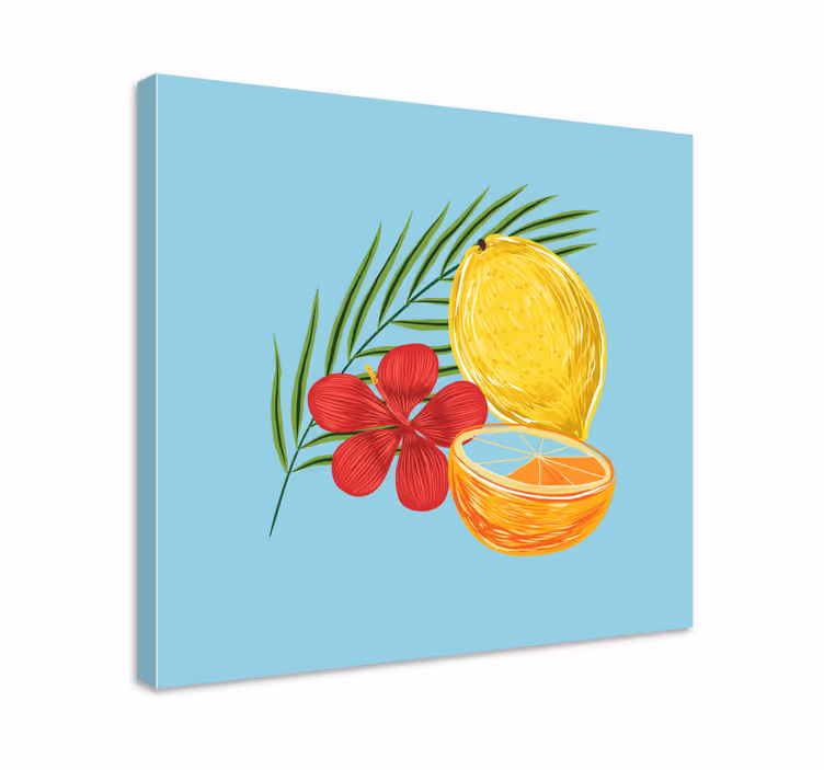 Pasztell citrom gyümölcsök design konyhai fali nyomat - TenStickers