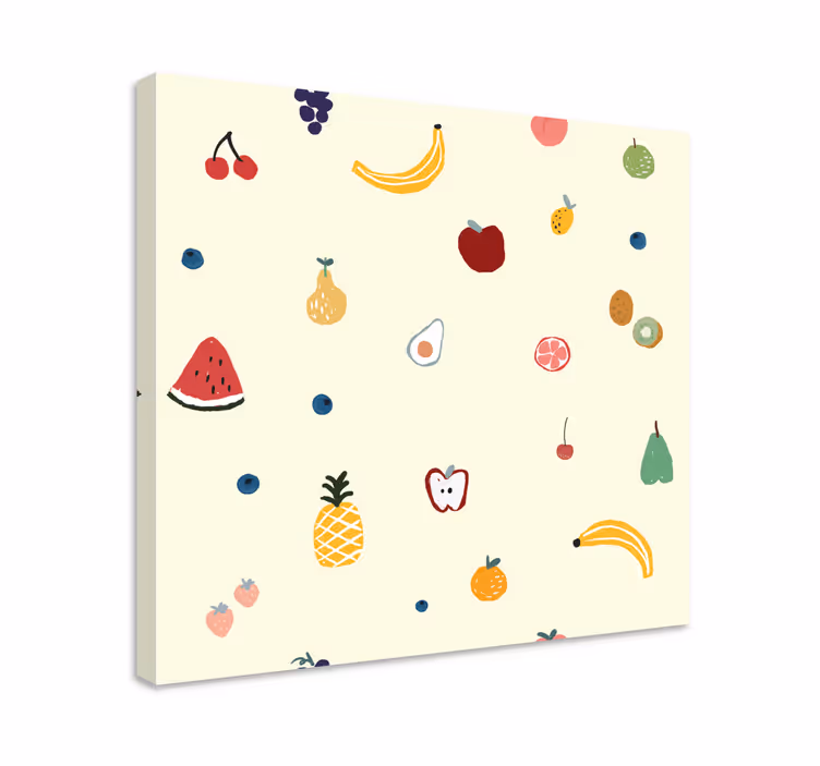 Színes gyümölcsök vászon gyümölcsök - TenStickers