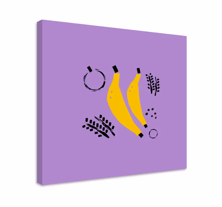 Sárga banánok mintája vászon gyümölcsök - TenStickers