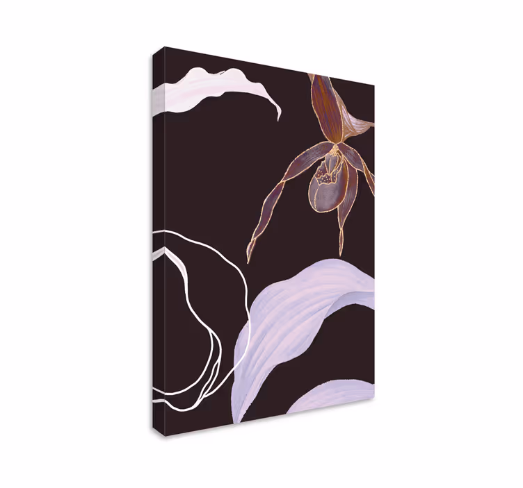 Orchidea virágos elegancia vászon virágok és növények - TenStickers
