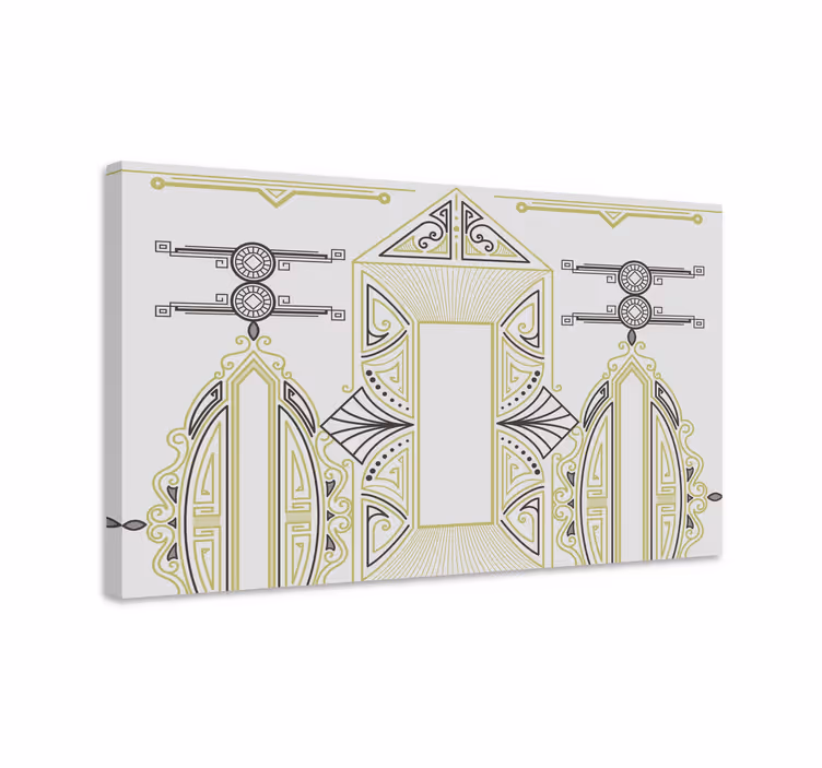 "art deco" díszítő mintás elegáns vászon - TenStickers