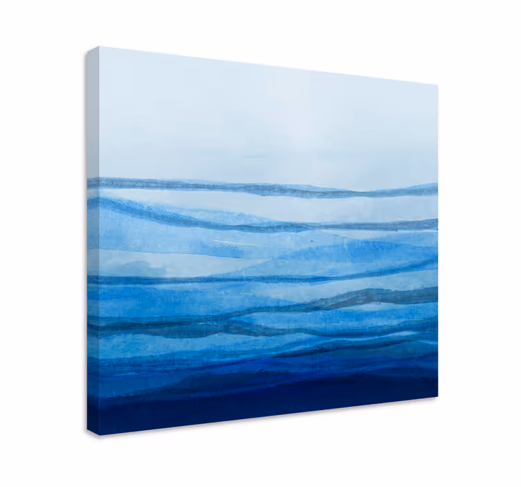 Ombre hatású stipes kék árnyalatú modern vászon - TenStickers
