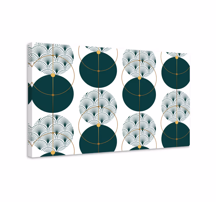 Modern vászon geometrikus rajzolt mintával - TenStickers