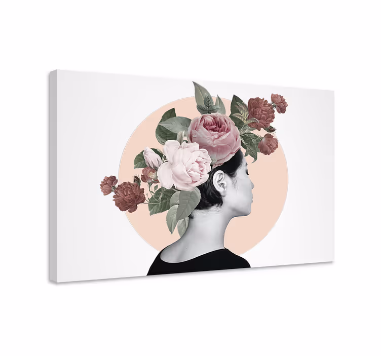 Vászon virágok és növények - virágos hajszett - TenStickers
