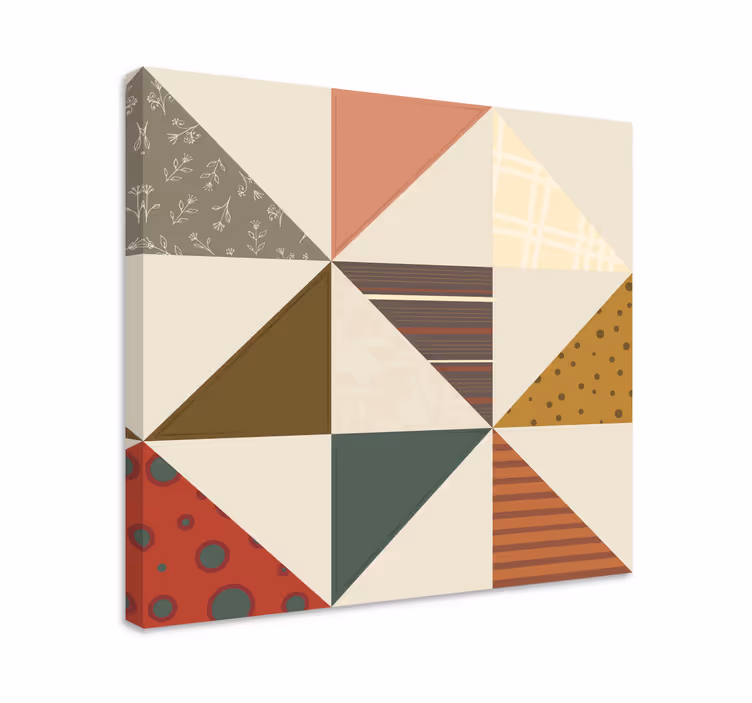 Vászon buddha geometrikus mintás mozaik - TenStickers