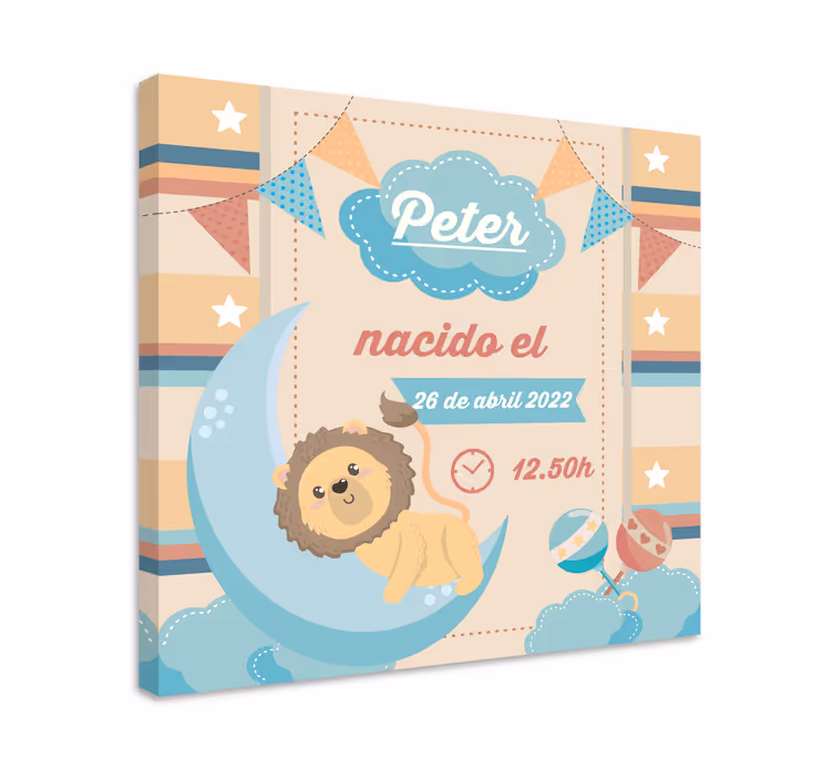 Oroszlán hold Ünnep vászon Óvoda - TenStickers