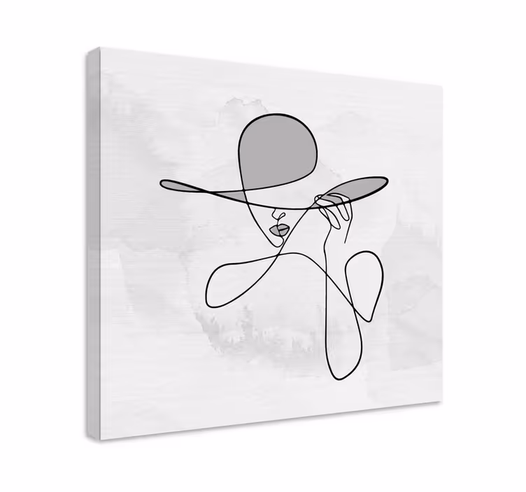 Minimalista nő kalap előszoba vászon - TenStickers