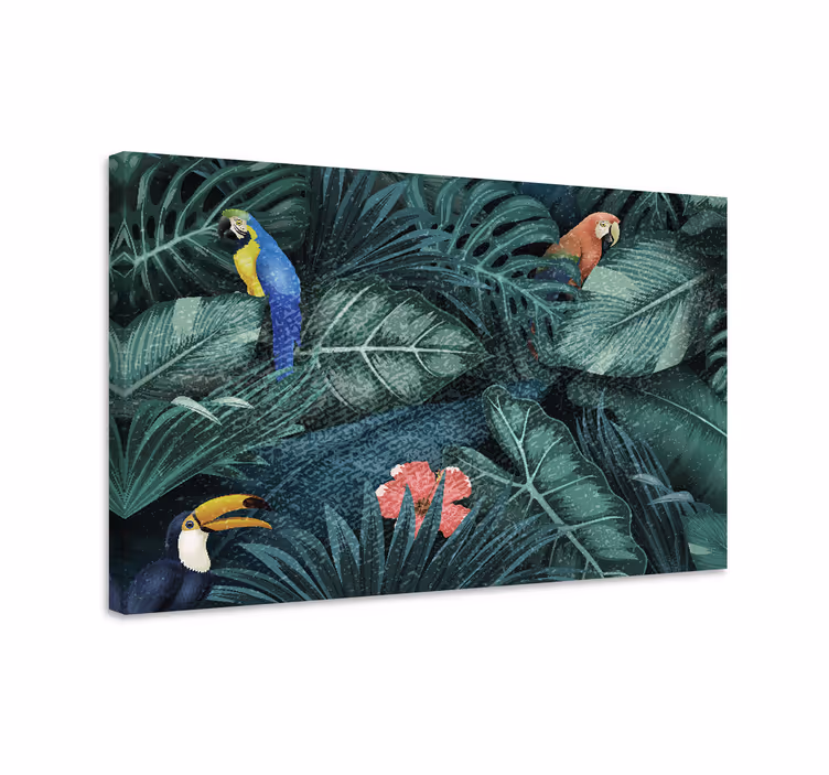 Trópusi madarak paradicsoma vászon Állatok - TenStickers