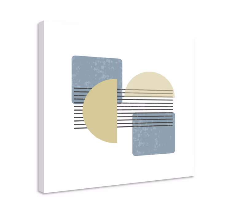 Absztrakt köralakzatok vászon geometriai - TenStickers
