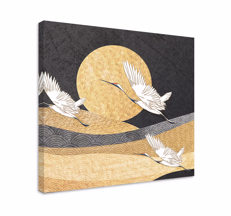 Repülő darvak - vászon buddha - TenStickers