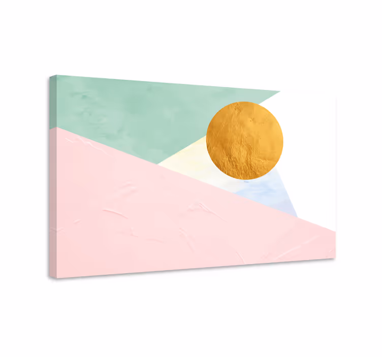 Geometrikus nap kör vászon mordern - TenStickers