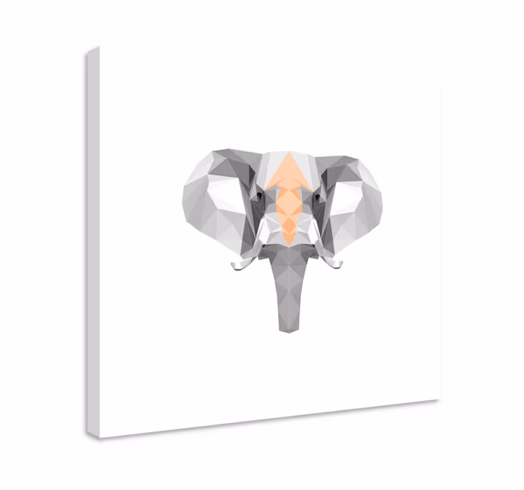 Geometrikus elefántfej vászon elefánt - TenStickers
