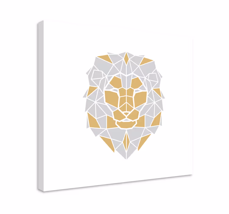 Geometrikus oroszlánfej vászon ló - TenStickers