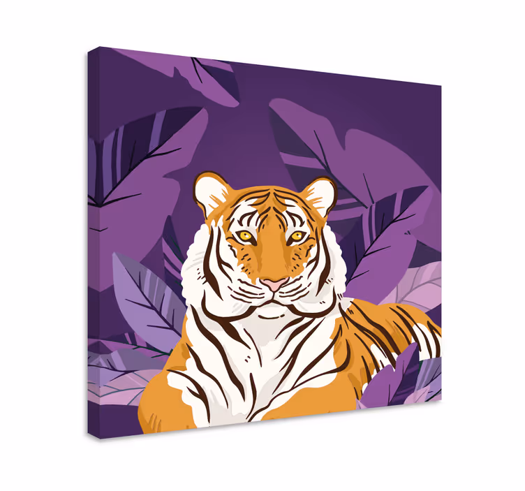 Fenséges tigris portré vászon állatok - TenStickers