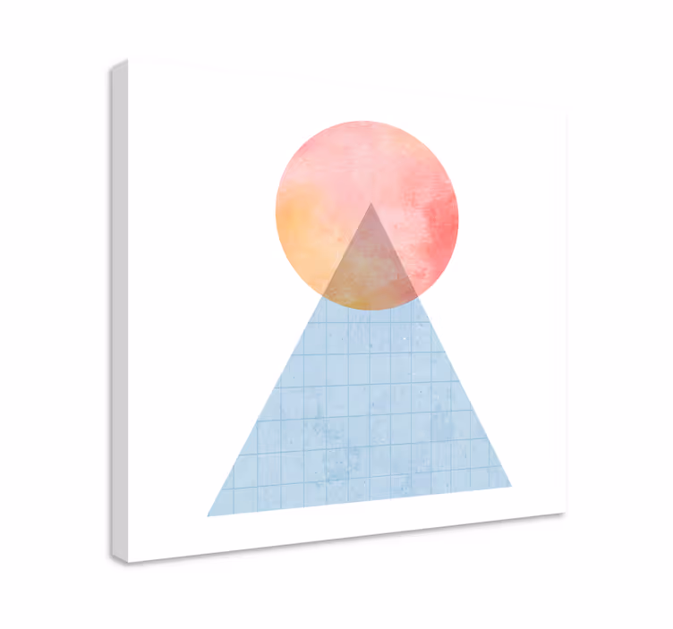 Háromszög naplemente formában vászon geometriai - TenStickers