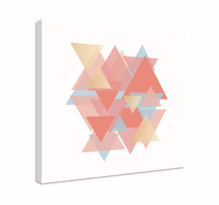 Átfedő háromszögek vászon geometriai - TenStickers