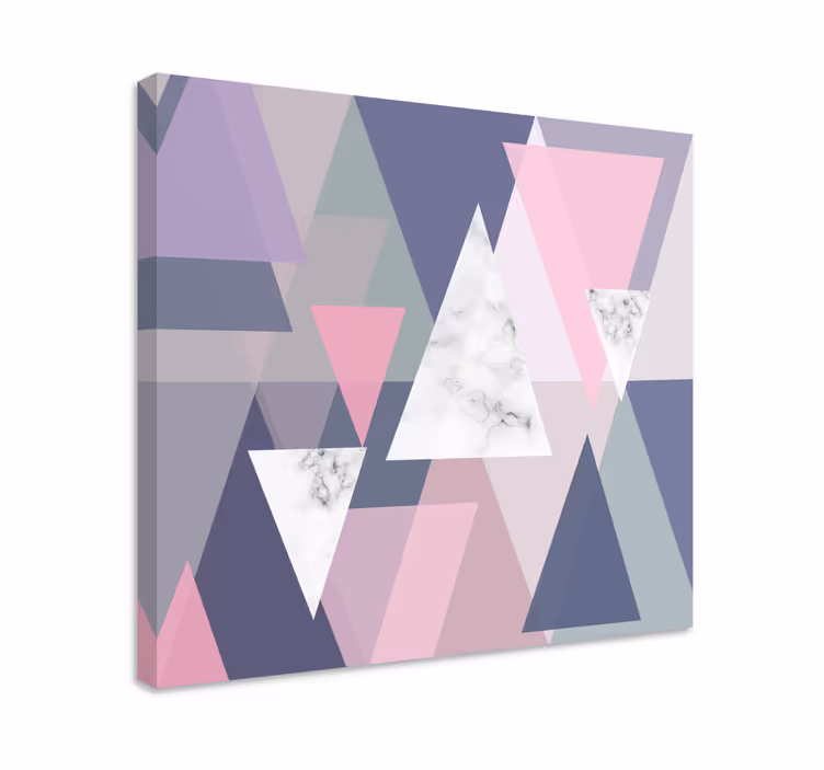 Absztrakt háromszögminták vászon geometriai - TenStickers