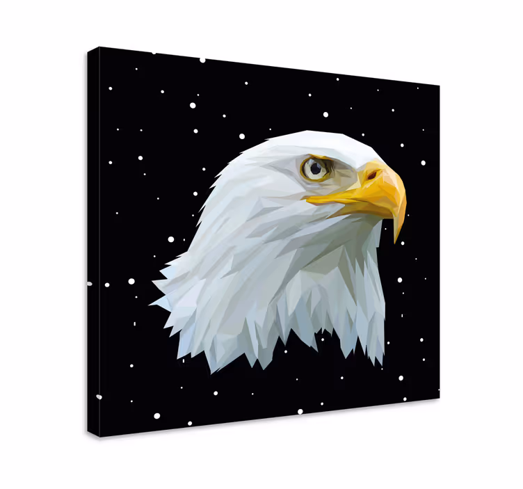 Geometrikus-állatok hatalmas sas madár vászon - TenStickers