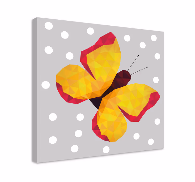 Sárga geometrikus szárnyak vászon Pillangó - TenStickers