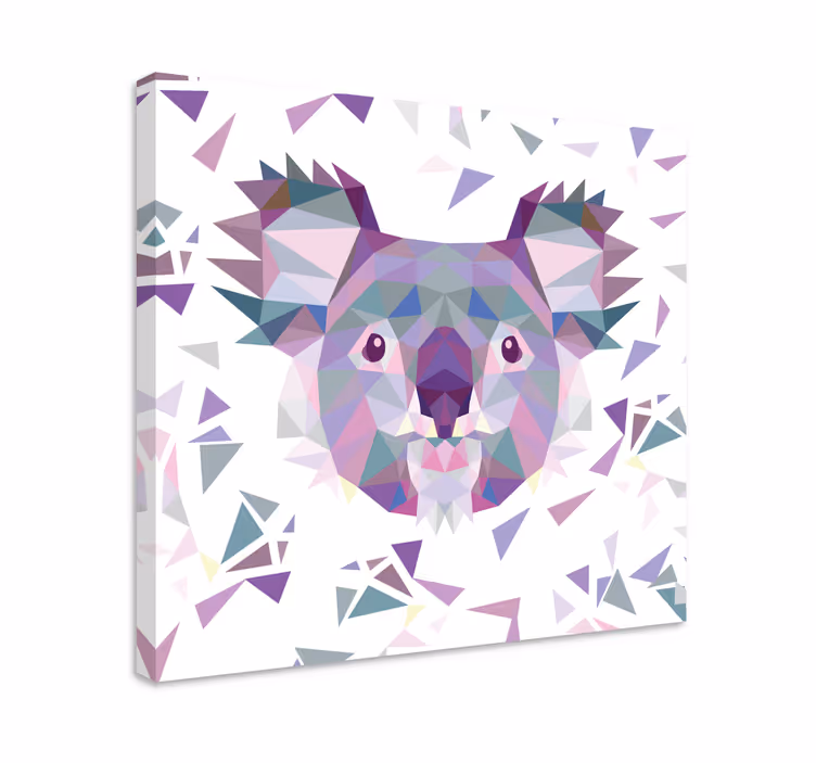 Geometrikus koala fej vászon ló - TenStickers