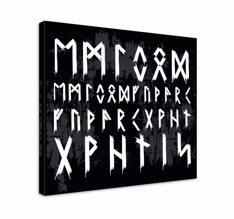 Viking ábécé vintage nordic vászonnyomatok - TenStickers