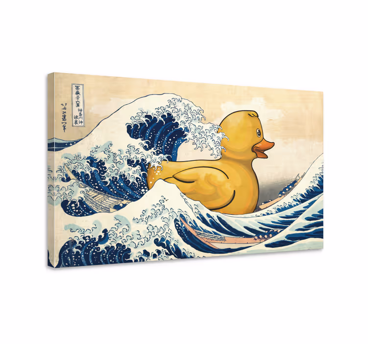 Kanagawa gumikacsa vászon művészeti nyomat - TenStickers