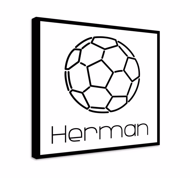 Névvel ellátott futballlabda vászon tizenéves - TenStickers