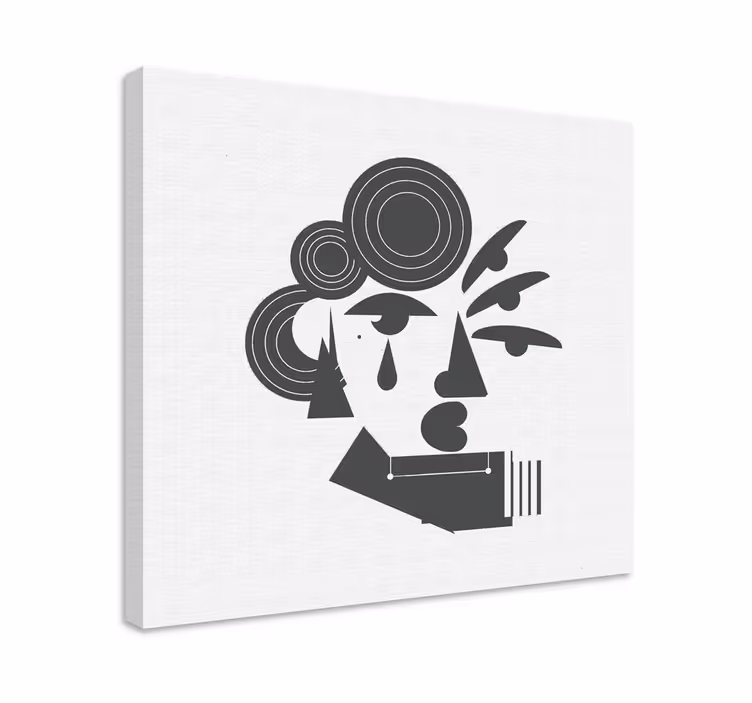 Absztrakt karakterportré vászon mordern - TenStickers