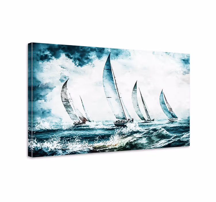 táblázatok  étkező pintura veleros en el mar - TenStickers