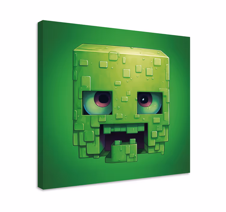 vászon videojátékokról ez a kísérteties pixel művészeti karakter. - TenStickers