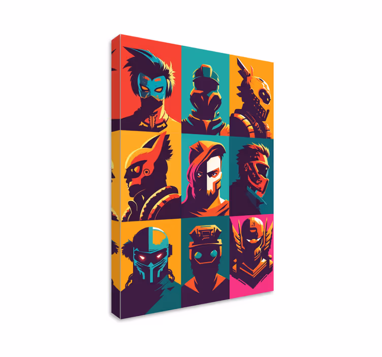 vászon videojátékokról pop Art Epic Karakterek - TenStickers